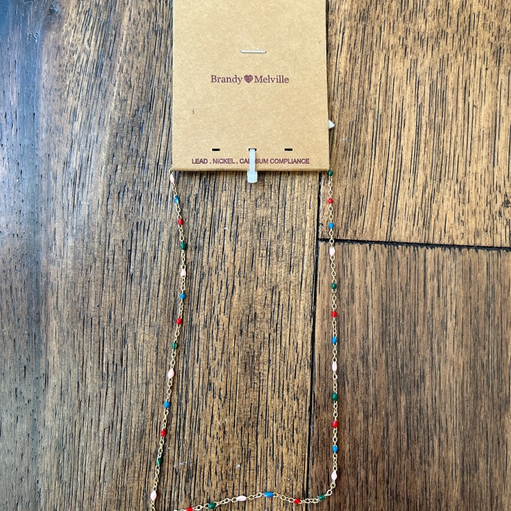 Brandy Melville gold beaded necklace